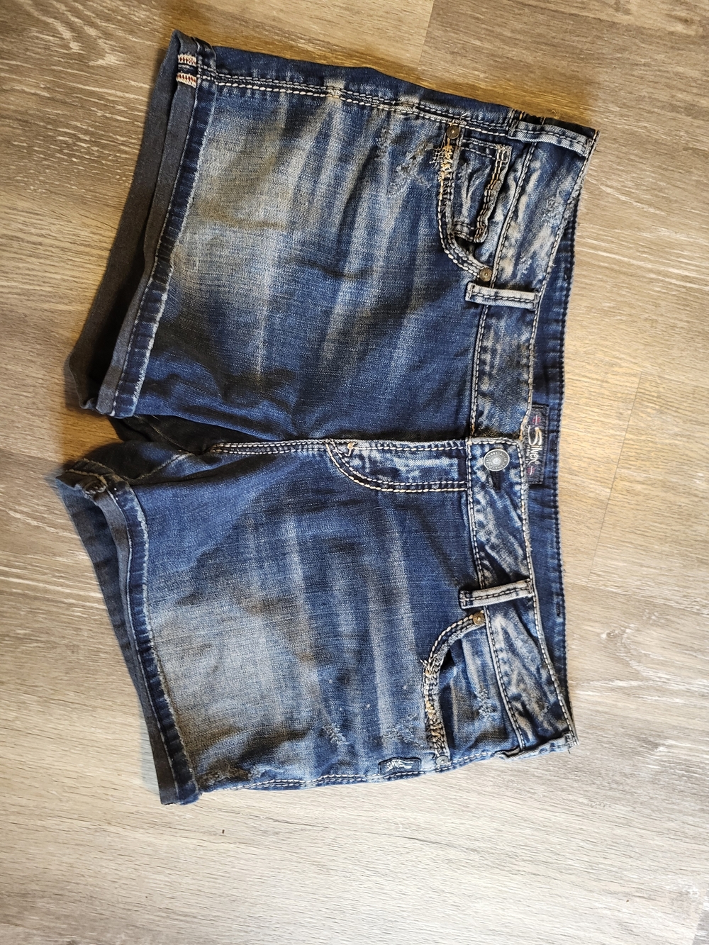 Silver Jeans Dark Blue Denim Jean Shorts
